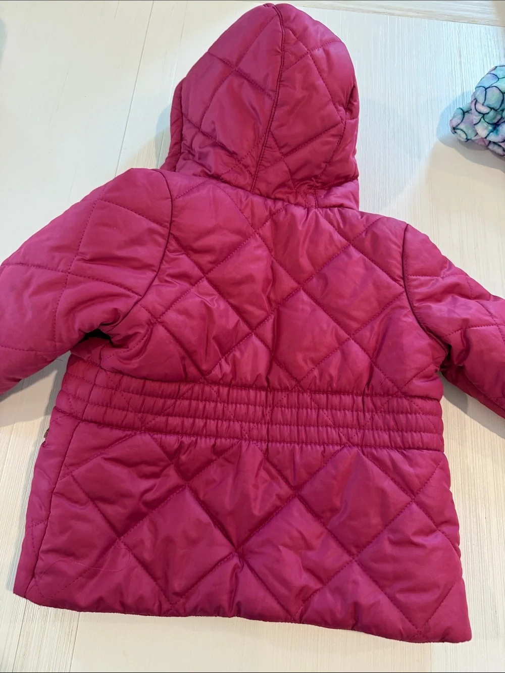 Toddler Quilted Hooded Jacket - Raspberry NEVER WORN